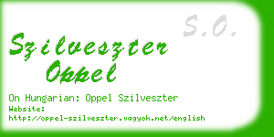 szilveszter oppel business card